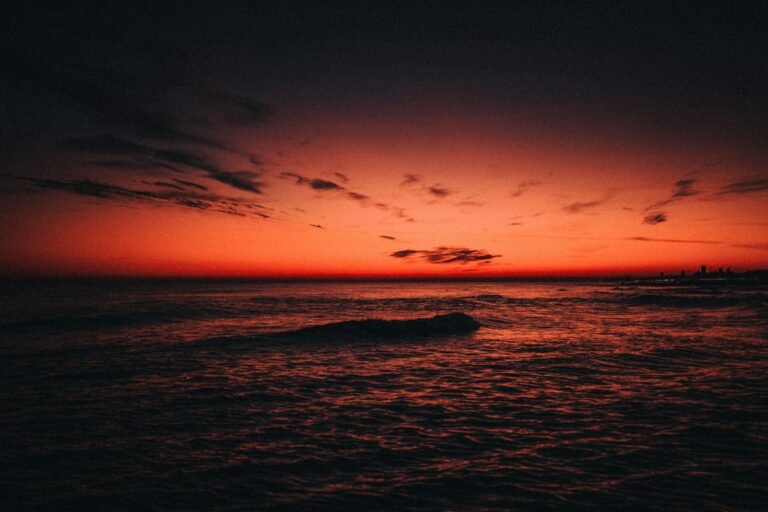 Tramonto sul mare di Jesolo, costa adriatica