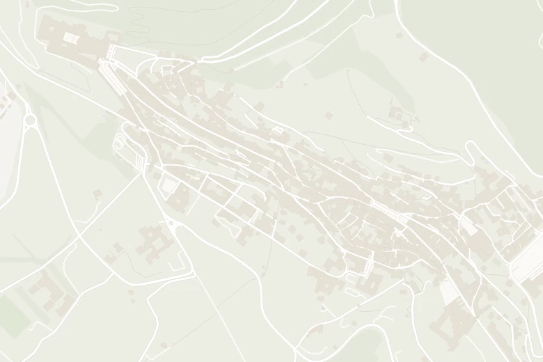 Mappa del centro storico di Assisi con la posizione di Luce in via Aluigi